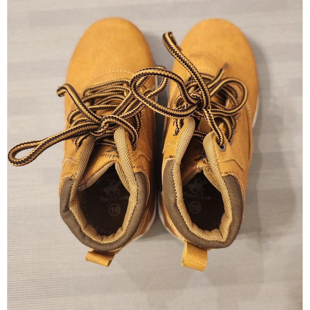 Beverly Hills Polo Club Toddler Boys Hiking Boots Wheat Tan Size 10 Toddler